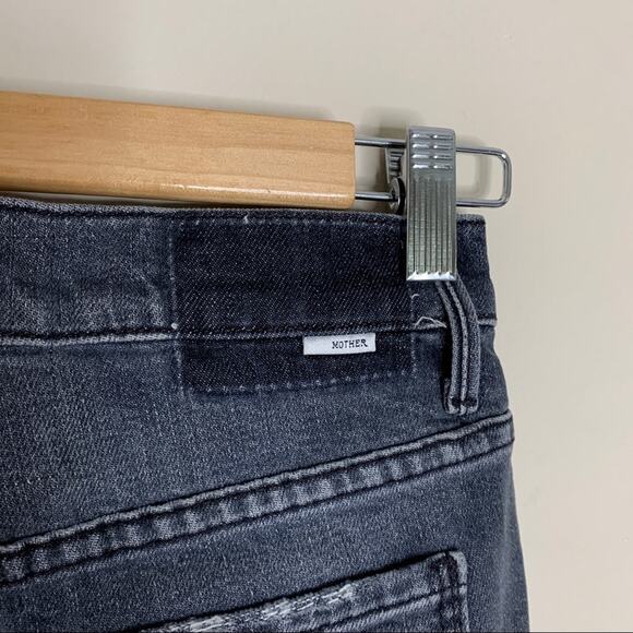NEW Mother The Insider Crop Step Chew Jeans (Sz 24) Pedal To The Metal Destroyed - Picture 12 of 16